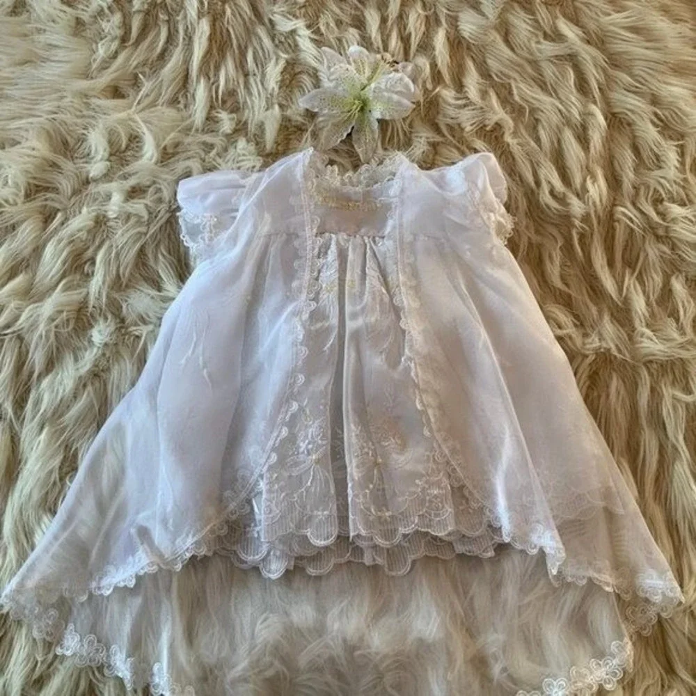 Baby Girl Christening Gown Baptism Set‎ 12-24 month